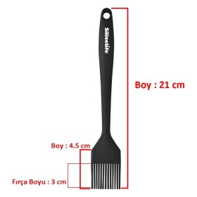 Resim Silicolife Silikon Küçük Fırça | Yumurta Fırçası-Kırmızı 