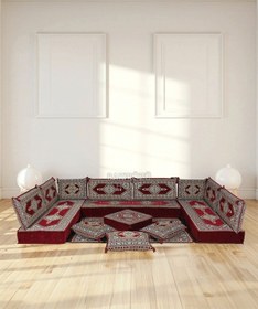 Resim Şark Köşesi Takımı 20 Cm Minder Kalınlığı Bordo Yahyalı Modeli 19 Parça Bordo 