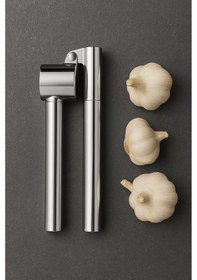 Resim Paslanmaz Çelik Sarımsak Ezici Sarımsak Ezeceği Rendesi Açık Gri 