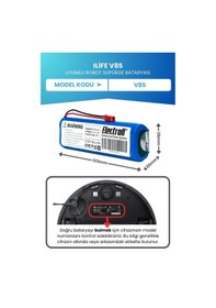 Resim ILife V8S Robot Süpürge İçin 14.4 2600 Ah Lion Pil 