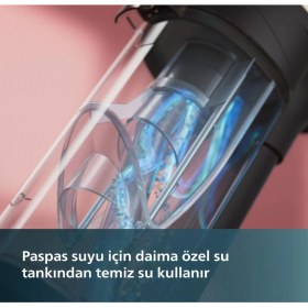 Resim Philips Çift Batarya 90 Dk Kablosuz Islak-Kuru Elektrikli Süpürge 9000 Serisi Islak Mop, Kendi Kendini Temizleyen Istasyonlu Şarjlı Dik Süpürge-Yedek BATARYA-Hediyeli 