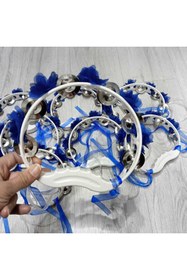 Resim Gülce Beyaz Tef Süslenmiş 10 Adet Sünnet Kınası Dağıtmalık Tef 