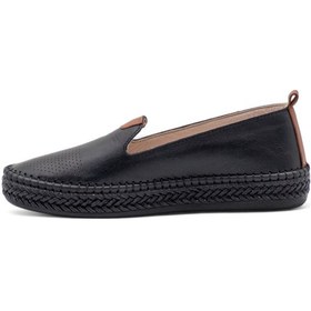 Resim Pandora Moda Y24.01.6010 Hakiki Deri Kadın Casual Ayakkabı - Siya Siyah 