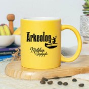 Resim İsme Özel Arkeolog Sarı Kupa Bardak 