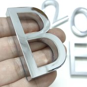 Resim 60mm Dış Mekan Kapı Numarası Plakası, 2.5 İnç DIY Siyah/Gümüş Renkli Plastik Adres Tabeli (0-9 Rakamlar ve A-F Harfler) 