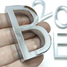 Resim 60mm Dış Mekan Kapı Numarası Plakası, 2.5 İnç DIY Siyah/Gümüş Renkli Plastik Adres Tabeli (0-9 Rakamlar ve A-F Harfler) 