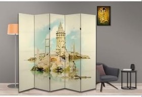 Resim Şehir Temalı Özel Tasarım Paravan Room Divider PRV1256, 180 x 180 