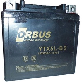 Resim Orbus Ytx5l-bs 12v 5ah Karbon Motosiklet Atv Aküsü 
