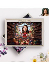 Resim Bk Gift Kişiye Özel Kadın Yılbaşı Karikatür Tasarımlı 1000 Parça Profesyonel Puzzle-1, 1000 Puzzle, Yeni Yıl Hediyesi, Yılbaşı Hediyesi Kobitmeyencom3 
