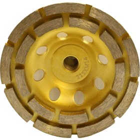 Resim Nzb Beton Taşlama Elmas Çanak Disk Beton Yüzey Temizleme Çift Sıra Segmanlı 115 mm 