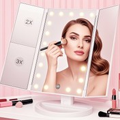 Resim 1 Akıllı Dokunmatik Anahtar Kontrollü Aynalı Tuvalet Masası, Netleştirilmiş 1x2x3 Ekranlı ABS Malzemeli HD Makyaj Aynası, LED Işıklı Banyo ve Oturma Odası Giyinme Masası 