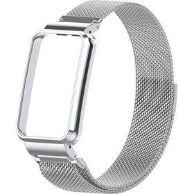 Resim Kayış Xiaomi Mi Band 7 Pro Band Mi Band 7pro Metal Koruyucu Kılıf Tampon Manyetik Döngü Bilezik 