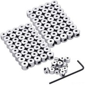Resim Qingmipy 100 Adet Bakır Kaplama Rüşeym Sabitleyici, 6x5 Mm, 10 Adet Anahtar İle, Güçlü Tutma, Kolay Kurulum, Gömlek-şap-çanta Uyumlu 