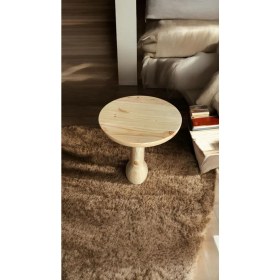 Resim Wood Wooden Ahşap Vazo Model Tekli Mantar Yan Sehpa Modern Naturel Renk Fiskos 