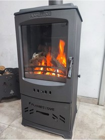 Resim Lodi Style Tek Camlı Odun Hazneli Füme Döküm Soba 