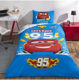 Resim Taç Lisanslı Disney Cars Let' S Race Tek Kişilik Pamuk Nevresim Takımı 000000001000050000 Çok Renkli 