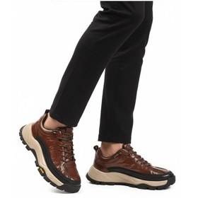 Resim Guja Kahve Hakiki Deri Bağcıklı Erkek Sneaker Çok Renkli 