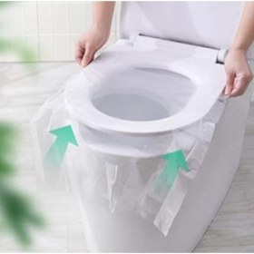 Resim E&D Collection Tek Kullanımlık Hijyenik Klozet Kapağı Örtüsü - 50 Adet, Seyahat İçin İdeal 