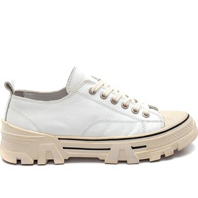 Resim Kadın Deri Sneaker 