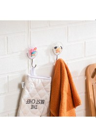 Resim Porsima 085 2 Adet Figür Desenli Yapışkanlı Banyo Mutfak Askısı Renkli 