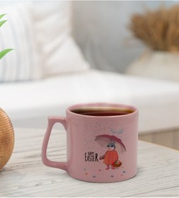 Resim Bk Gift Happy Easter Tasarımlı Pastel Pembe Middle Kupa Bardak, Arkadaşa Hediye, Ev Hediyesi, Paskalya Bayramı Hediyesi, Ofis Hediyesi-5 