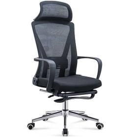 Resim Primeair Çalışma Koltuğu Yatar Sırt Ayak Uzatmalı Ergonomik Ofis Koltuğu Siyah 