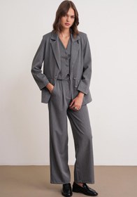 Resim Mixray 4745 Kadın Oversize Blazer Ceket Antrasit 