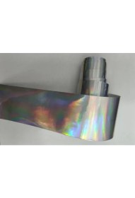 Resim Esemiz Hologram Gökkuşağı Rainbow Süsleme ( 7cmx1.5metre) Şerit Hologram Folyo Bant 