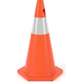 Resim Zeplin 90 cm Pvc Trafik Konisi | Tek Reflektifli 