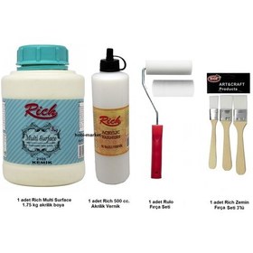 Resim Rich Multi Surface Akrilik Boya 1.75 Kg Set 2105 Kemik N11.726 