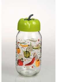 Resim Biber Kapaklı Desenli Kavanoz 1000 Cc Royaleks-bkd1000 