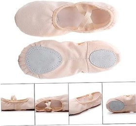 Resim PACKOVE 1 Çift Seyahat Bale Ayakkabıları Bale Uygulama Terlik Taban Streç Terlik Bale Pointe Ayakkabıları Bale 