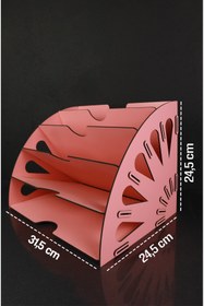 Resim kutuTR Ahşap Dekoratif Evrak Rafı Dosya Düzenleyici Pembe 