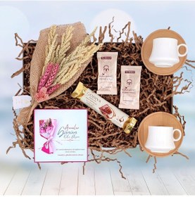 Resim Annler Gününe Özel Tasarım, Bambu Tabaklı Porselen Fincan , Godiv 