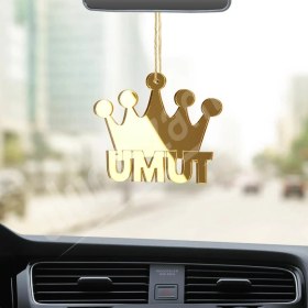 Resim Olur O Zaman Kişiye Özel Kral Tacı Pleksi Araba Dikiz Aynası Süsü 