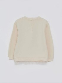 Resim LC Waikiki Bisiklet Yaka Uzun Kollu Baskılı Kız Bebek Sweatshirt (S2) 
