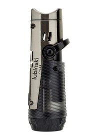 Resim Lubinski Lion İğneli + Delicili Tek Torch Puro Çakmağı Gunmetal 
