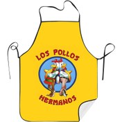 Resim Los Pollos Hermanos Vintage Tarzı Önlük, %100 Polyester Dokuma Kumaş, Hafif Esnek, Desenli Tasarım, 190 gr/m2, Şık Yaratıcı Mutfak Önlüğü 
