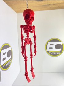 Resim EC TUNİNG KIRMIZI İSKELET DİKİZ AYNA SÜSÜ 