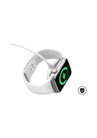 Resim Goocamp Beyaz Akıllı Saat Wireless To Lightning Type-c Şarj Kablosu 1.2m 