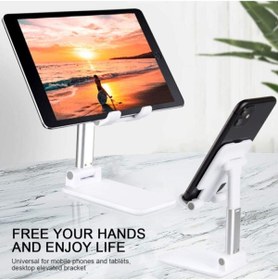 Resim instatech Masa Üstü Telefon Standı & Masa Üstü Tablet Standı Kademeli Yükseklik Ayarlı Telefon Tutucu Stand 