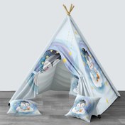 Resim Mavi Bebek, Çocuk Odası Minderli\u002FMindersiz Oyun Evi, Çadırı Model 1359 