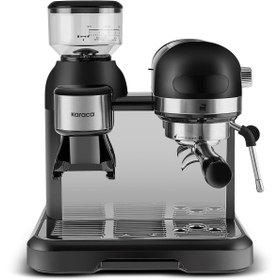 Resim Karaca Coffeemaid Kahve Öğütücülü, Süt Köpürtücülü, 19 Bar Basınçlı Espresso, Latte, Cappuccino, Americano Makinesi Black 1,4L 1550W 