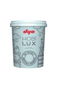 Resim Dyo Hobilux0.9lt Akrilik Ipek Mat Boya+hobilux Şefaf Vernik0.4lt+kestirme Fırça 2no+parmak Rulo Fırçaucu 