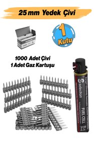 Resim Hofmann Gazlı Tabanca Çivisi 25 mm HGN-C25 / MGP26025 40 gram Gaz ve 1000 Adet Yedek Çivi 2.7 Kalınlık 