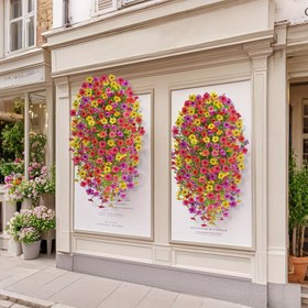 Resim 4 Adet UV Dirençli Plastik Yapay Orkide Asma Çiçekler - Yüksek Antioksidan Karışık Renkler Dış Mekan/Iç Mekan Dekoru için Veranda, Bahçe, Ev, Otel - Bakım Gerektirmez, Hava Koşullarına Dayanıklı, Tatiller ve Etkinlikler İçin Mükemmel, Pencere Kutusu Süsü, Bakımızsız Bitkiler 