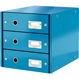 Resim LEITZ 6048-36 WOW C/S 3 ÇEKMECELİ EVRAK RAFI MAVİ 