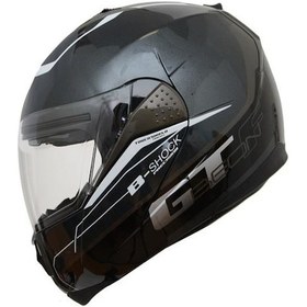 Resim Beon B700 B-Shock Çene Açılır Vizörlü Kask Gri - Siyah 