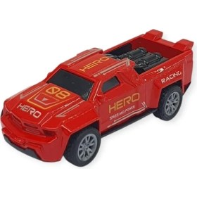 Resim Çek Bırak Metal Küçük Arabalar 8 cm - SH40031 - Kırmızı Pick-Up 