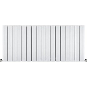 Resim 600mm x 1355mm Amber Yüksek Isı Kapasiteli Dekoratif Yatay Beyaz Alüminyum Radyatör 